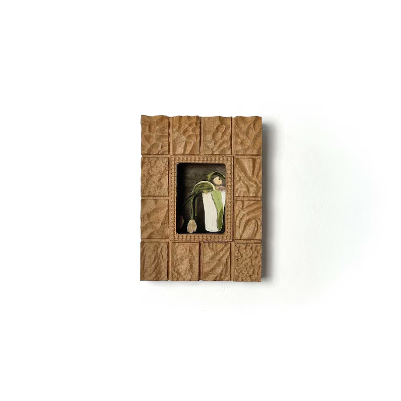 Hand Carved Wooden Picture Frames, Rustic Gallery Wall Decor Set, Unique Home Gift