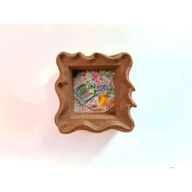 Hand Carved Wooden Picture Frames, Rustic Gallery Wall Decor Set, Unique Home Gift