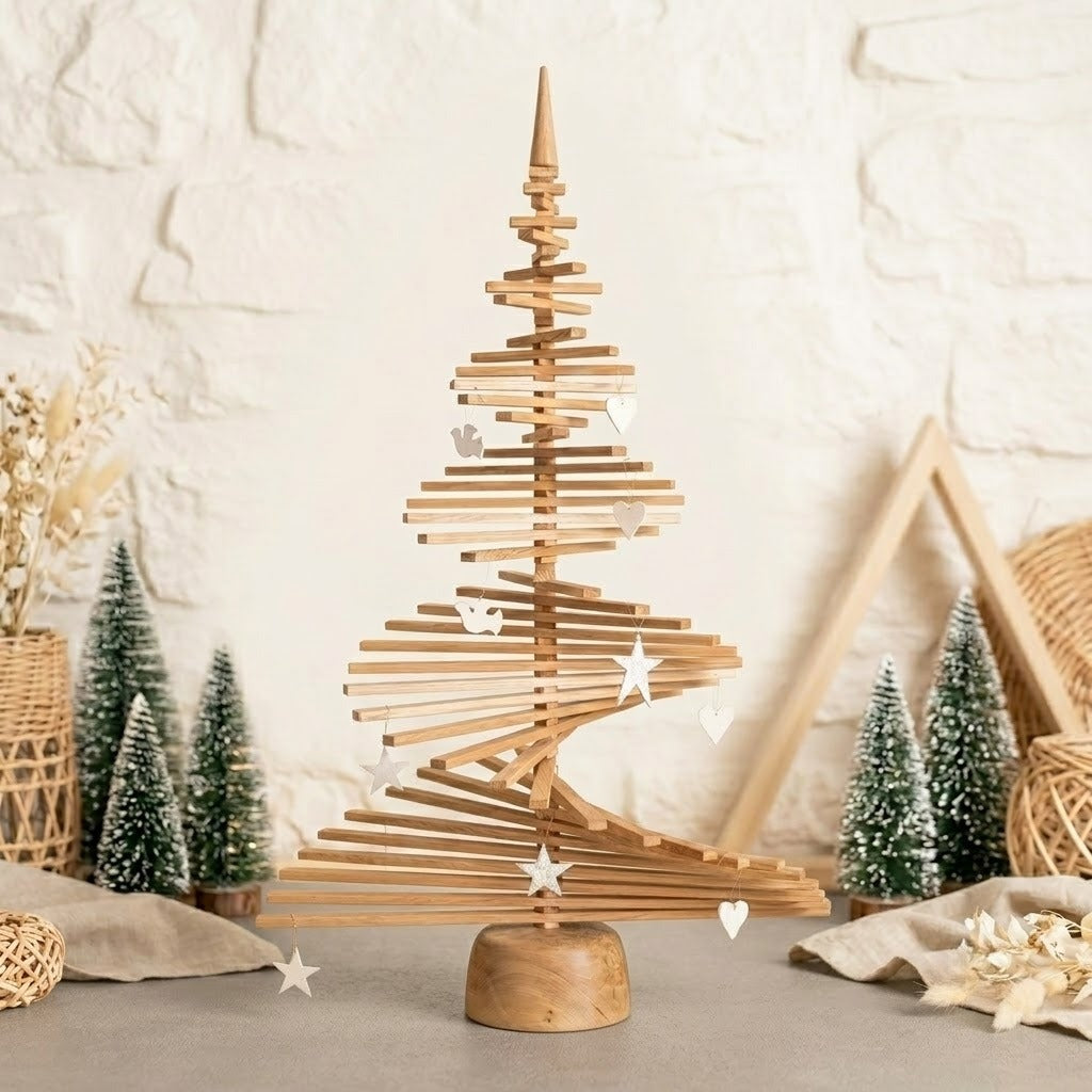 Alternative Oak Christmas Tree Minimalist Wooden Holiday Home Decor