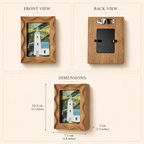 Hand Carved Wooden Picture Frames, Rustic Gallery Wall Decor Set