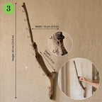 Natural Driftwood Jewelry Holder, Rustic Wall Organizer with Key Hooks