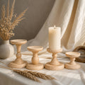 Natural Wooden Candlestick Holders, Rustic Wedding Table Centerpiece Decor, Handmade Wood Candle Holder for Home Decoration