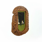 Handcrafted Wood Picture Frame, Cozy Cat Window Wall Art
