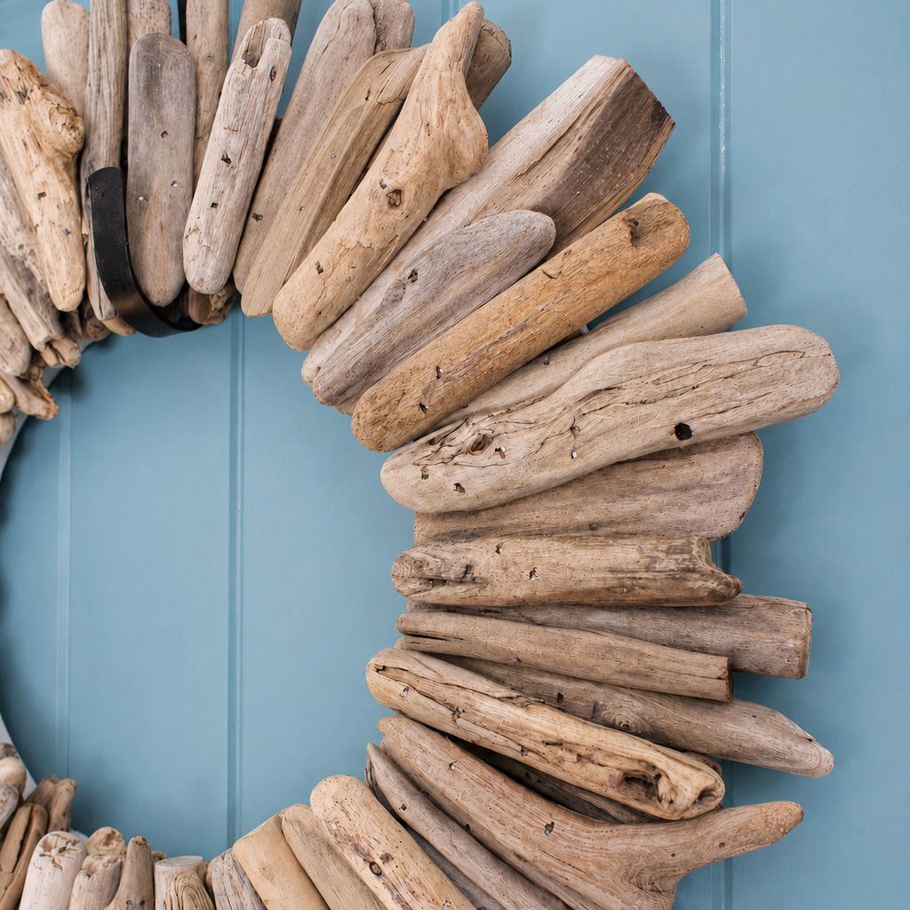 Authentic Driftwood Wreath, Coastal Handmade Wall Decor