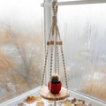Handmade Boho Macrame Plant Shelf