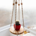 Handmade Macrame Plant Shelf,Boho Hanging Home Decor
