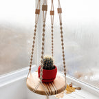 Handmade Boho Macrame Plant Shelf