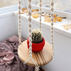 Handmade Boho Macrame Plant Shelf