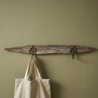Handmade Driftwood Wall-Mounted Coat Rack, Natural Entryway Hooks