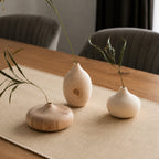 Handmade Carved Wooden Vase, Natural Sculpture, Minimalist Home Decor Gift