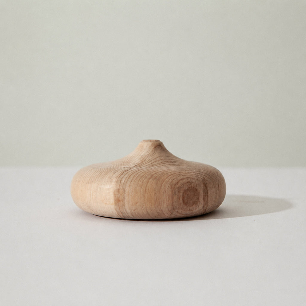 Handmade Carved Wooden Vase, Natural Sculpture, Minimalist Home Decor Gift