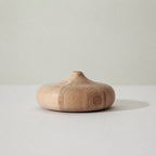 Handmade Carved Wooden Vase, Natural Sculpture, Minimalist Home Decor Gift