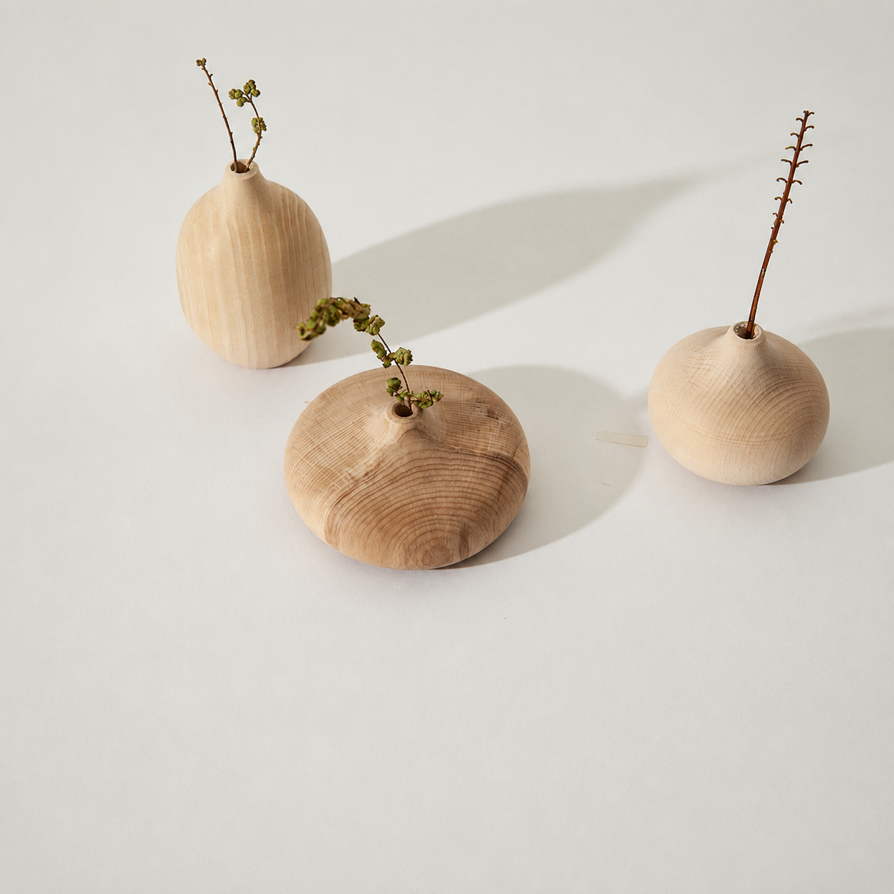 Handmade Wooden Vase, Carved Natural Sculpture, Minimalist Home Decor Accent Gift