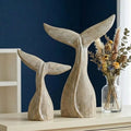 Whale Tail Wooden Figurine for Coastal Home Decor