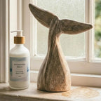 Whale Tail Wooden Figurine for Coastal Home Decor