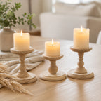 Handmade Wooden Candlestick Holders, Rustic Wedding Table Centerpiece