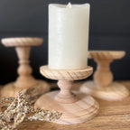Handmade Wooden Candlestick Holders, Rustic Wedding Table Centerpiece