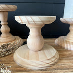 Handmade Wooden Candlestick Holders, Rustic Wedding Table Centerpiece